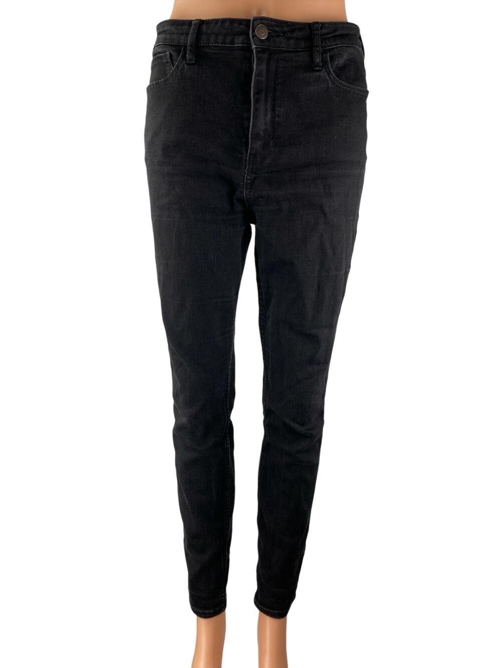 Hollister Women's Black High Rise Slim Fit Skinny Ankle Denim Jeans Pants Sz 28